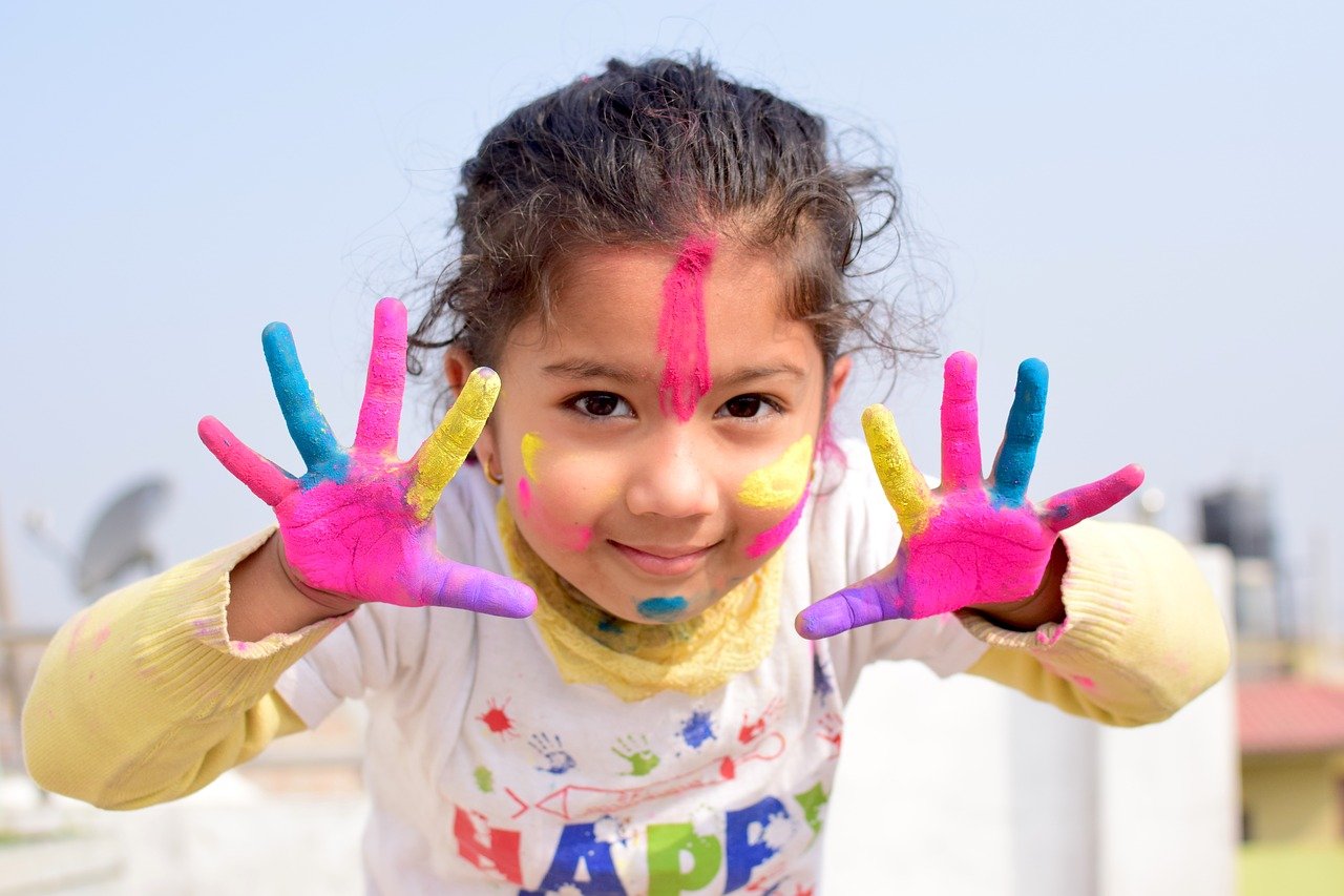 child, colors, nepal